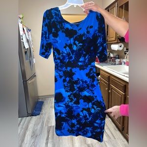 Women’s floral blue dress